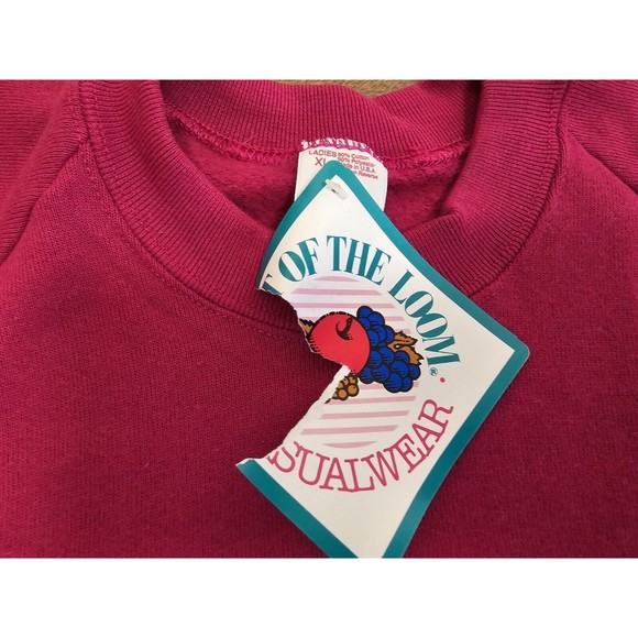 Vtg Fruit Of The Loom Casual Wear Made In USA NOS With Tag Ladies XL Burgundy - Picture 13 of 16